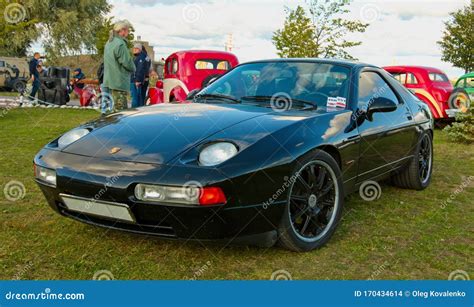 Luxury German Sports Car Porsche 928S on Festival of Retro Technics ...