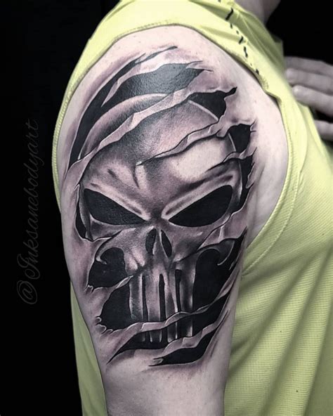 101 Amazing Punisher Skull Tattoo Ideas You Need To See! | Outsons ...