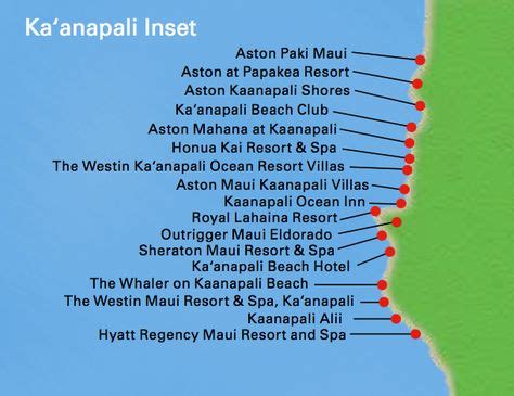 Kaanapali Beach Resort Map | Kaanapali beach, Kaanapali beach hotel ...