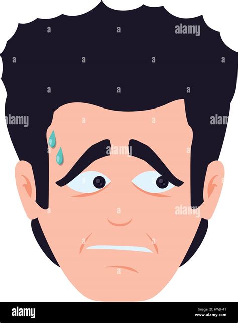 Concerned cartoon face Stock Vector Image & Art - Alamy