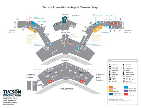 2015 Terminal Map of the Tucson Airport Airports Terminal ...