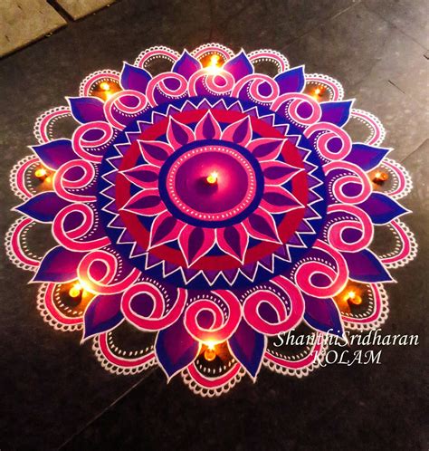 #mandala#kolam#pink#purple#kolam | Rangoli | Pinterest | Pink purple ...