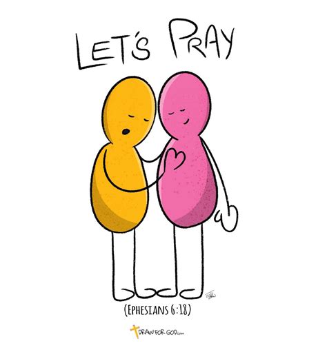 Let's Pray - Christian Comics Praying Cartoon