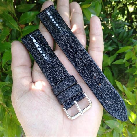 Stingray Watch Strap Double Diamond Black Color With Black Stitching ...