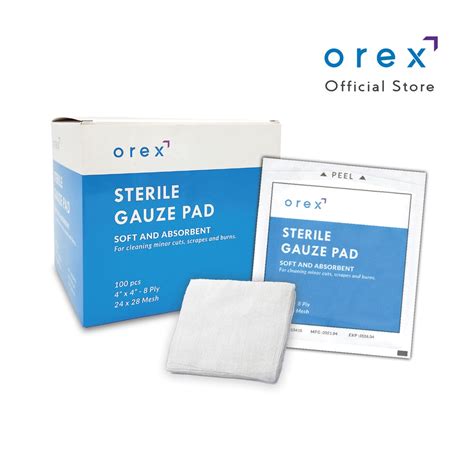 OREX Sterile Gauze Pad / Gauze Swab / Gauze Sponge - 2x2/3x3/4x4 ...