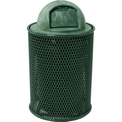 Sun Isle Park 32-Gallon Green Metal Commercial/Residential Outdoor ...