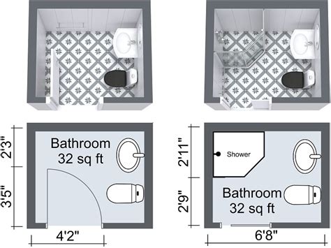 10 Small Bathroom Ideas That Work - RoomSketcher | Small bathroom floor ...