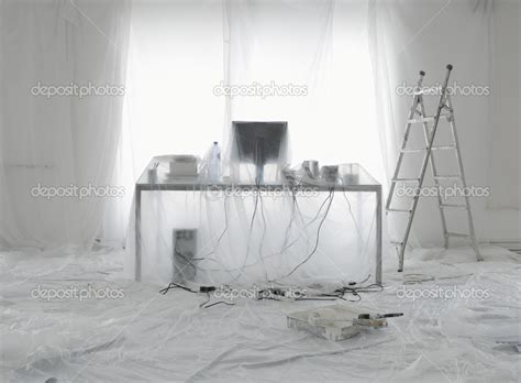 Flat white painting — Stock Photo © londondeposit #34020121