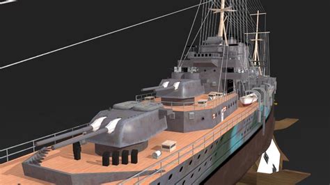 3D Model Hms Norfolk Heavy Cruiser - TurboSquid 1670519