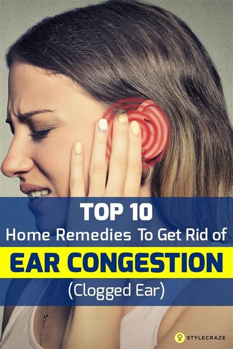 9 Home Remedies For Clogged Ears | Ear congestion, Clogged ears ...