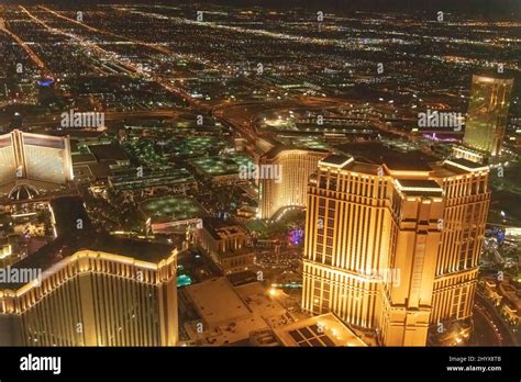 Aerial view of Las Vegas skyline from helicopter Stock Photo - Alamy