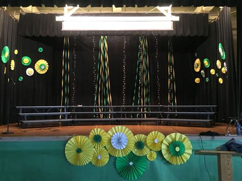 Auditorium decorations | Stage decorations, School decorations, Simple ...