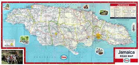 Large detailed road and tourist map of Jamaica. Jamaica large detailed ...