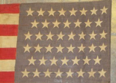 ANTIQUE 46 STAR FLAG American Flag 1908 24 by 33 Inches | #127020030