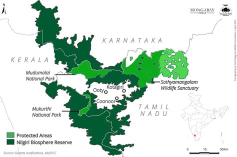 Nilgiri Biosphere Reserve Location