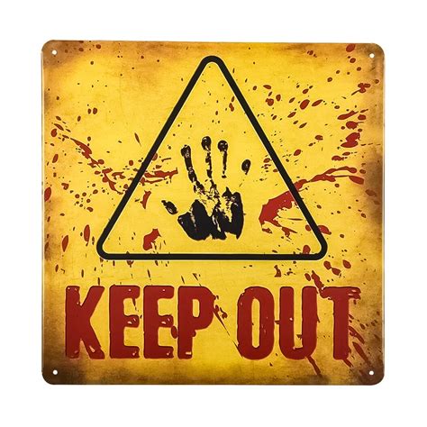 Halloween-Decorations-Beware-Signs-Keep-out-Signs-Haunted-House-and ...