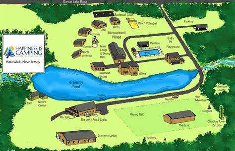 Camp Map - Happiness Is Camping