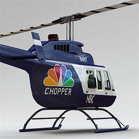 3d bell 206l helicopter interior model