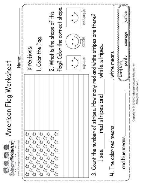 American Flag History Worksheet