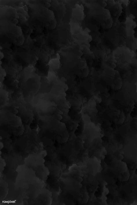 Download premium illustration of Black cloud patterned background ...