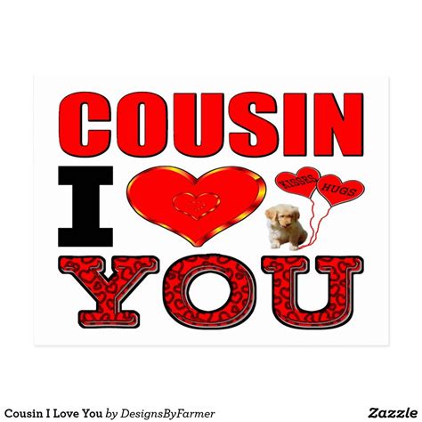 Cousin I Love You Postcard | Zazzle | Good morning inspirational quotes ...