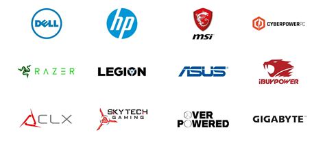 Gaming Laptop Brands Logo