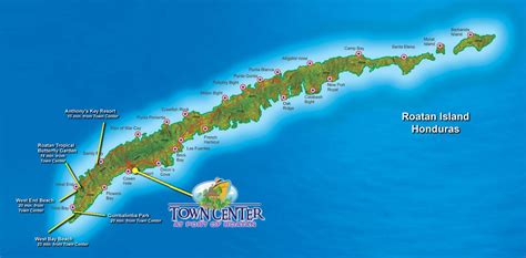 Large Roatan Maps for Free Download and Print | High-Resolution and ...