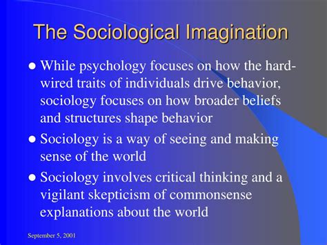 PPT - The Sociological Imagination PowerPoint Presentation - ID:336997