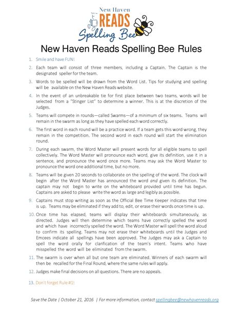 spelling-bee-rules-2016 by New Haven Reads - Issuu