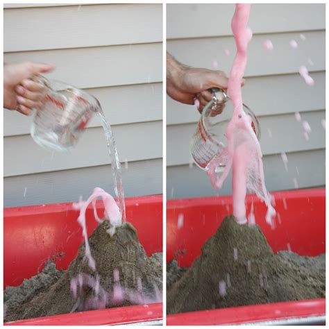 Sandbox Volcano Baking Soda Science Eruption for Kids