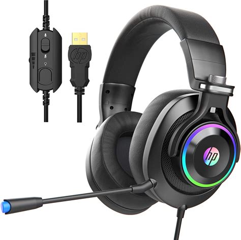 HP USB PC Gaming Headset with Microphone. 7.1 Surround Sound, RGB LED ...