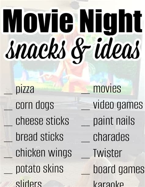 Family Movie Night Ideas at Home with Kids - Free Printable Checklist