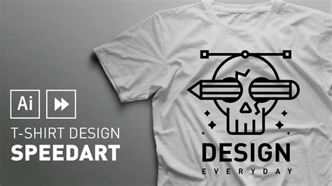 T-shirt Design | Adobe Illustrator Speedart - YouTube