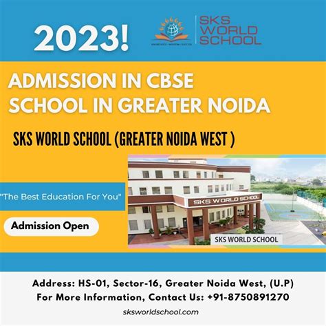 Notice for School Admission in Noida Extension, 2023