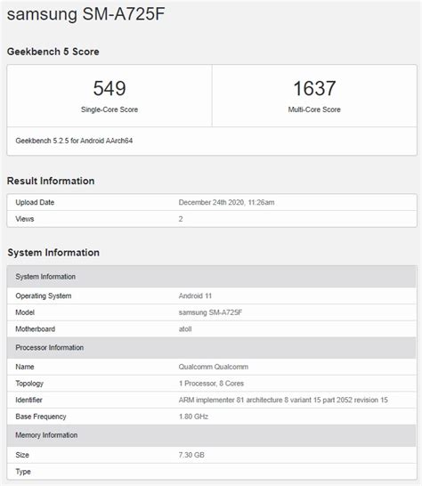 More Galaxy A72 specs emerge, including a downgraded Snapdragon chip ...