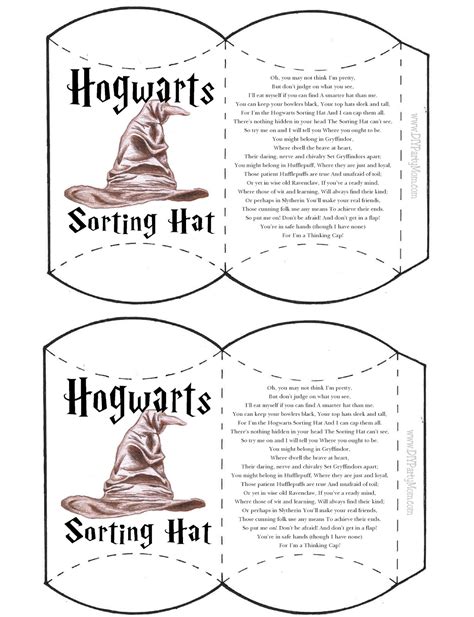 Printable Sorting Hat Quiz