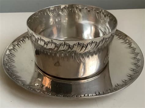 Cup With Saucer In Silver 19th Century