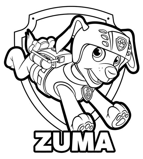 Ausmalbilder Paw Patrol Zuma Canina Patrulha Patrol Zuma Patrulla ...