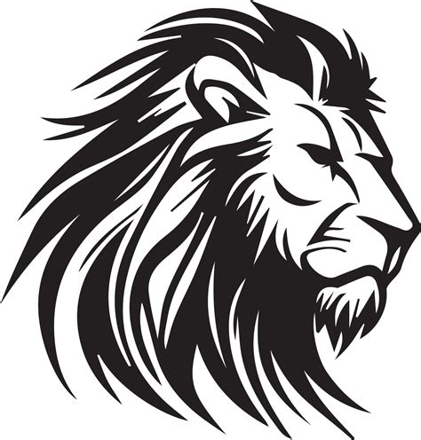 black and white lion logo, lion sticker, lion tattoo 21188166 Vector ...