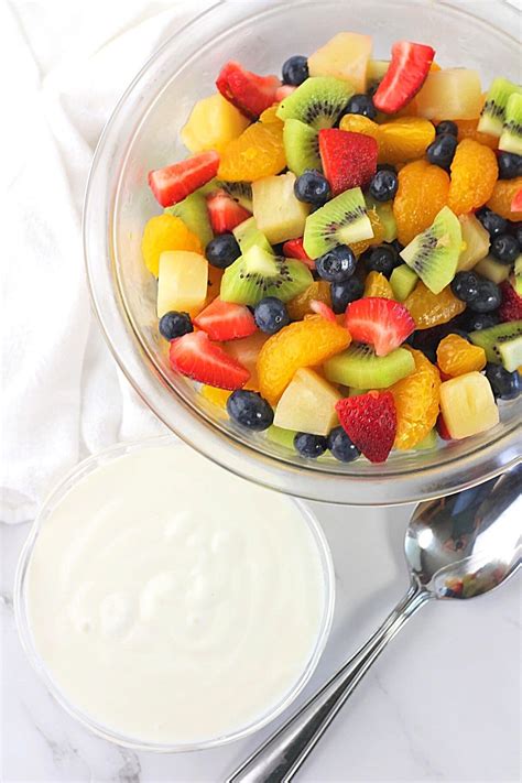 Fruit Salad With Creamy Vanilla Yogurt Dressing • Now Cook This!