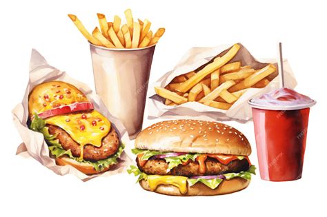 Premium AI Image | A drawing of a hamburger and french fries on a table