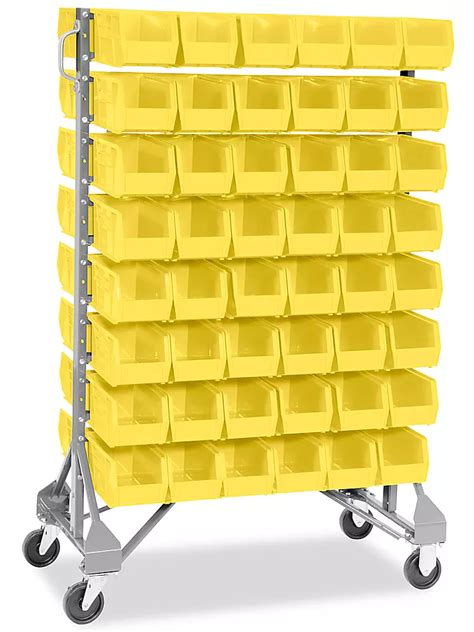 Standard Mobile Stackable Bin Organizer - 11 x 5 1/2 x 5" Yellow Bins H ...