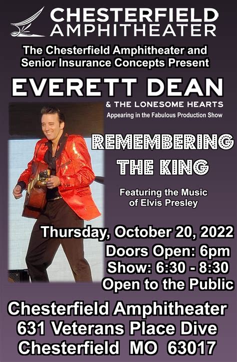 Everett Dean Remembering the King @ the Chesterfield Amphitheater ...