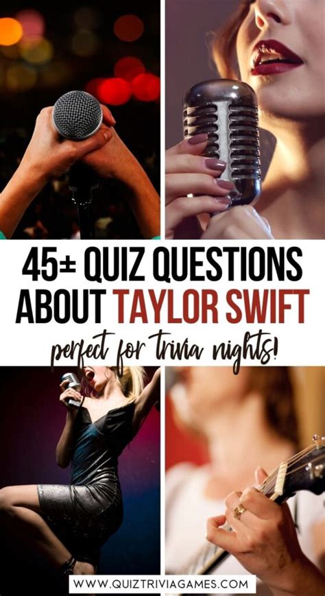 45+ Taylor Swift Quiz Questions and Answers - Quiz Trivia Games