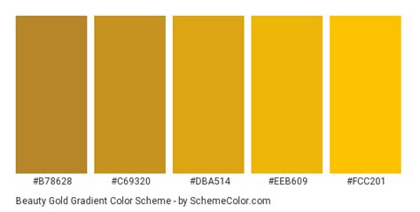 Beauty Gold Gradient Color Scheme