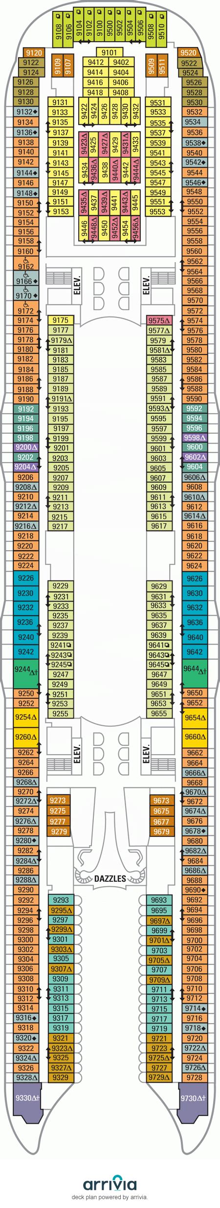 Oasis of the Seas Deck Plans | Deck 9 | What's on Deck 9 on Oasis of ...