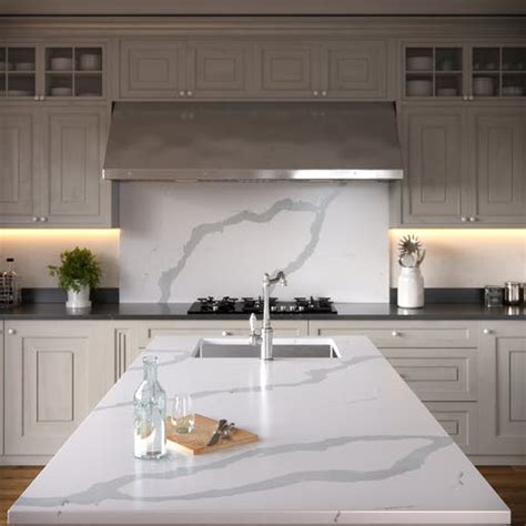 SILESTONE Eternal Bianco Calacatta Quartz from Rockford Stone