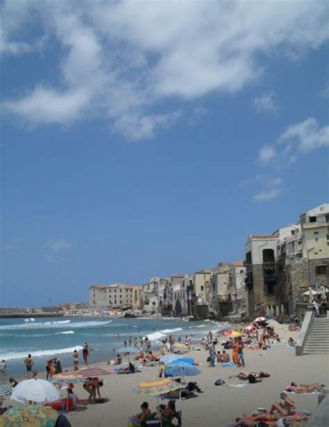 Cefalu beach in July | Beautiful places, Cefalu, Dolores park