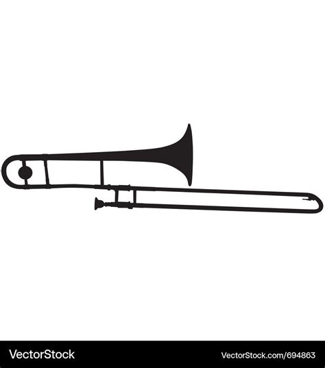 Trombone silhouette Royalty Free Vector Image - VectorStock