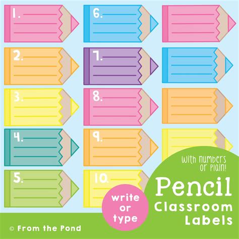 Classroom labels to organize your classroom equipment. — From the Pond